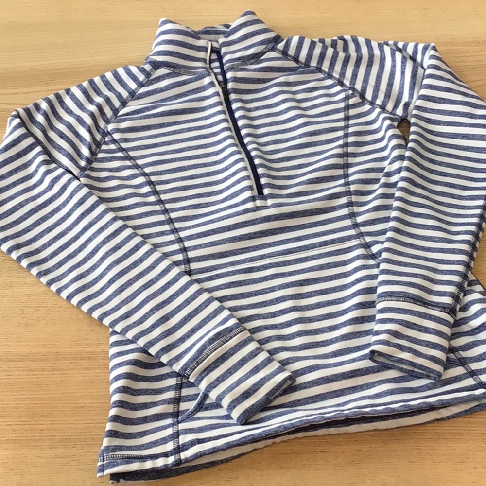 Striped Blue and White Pullover